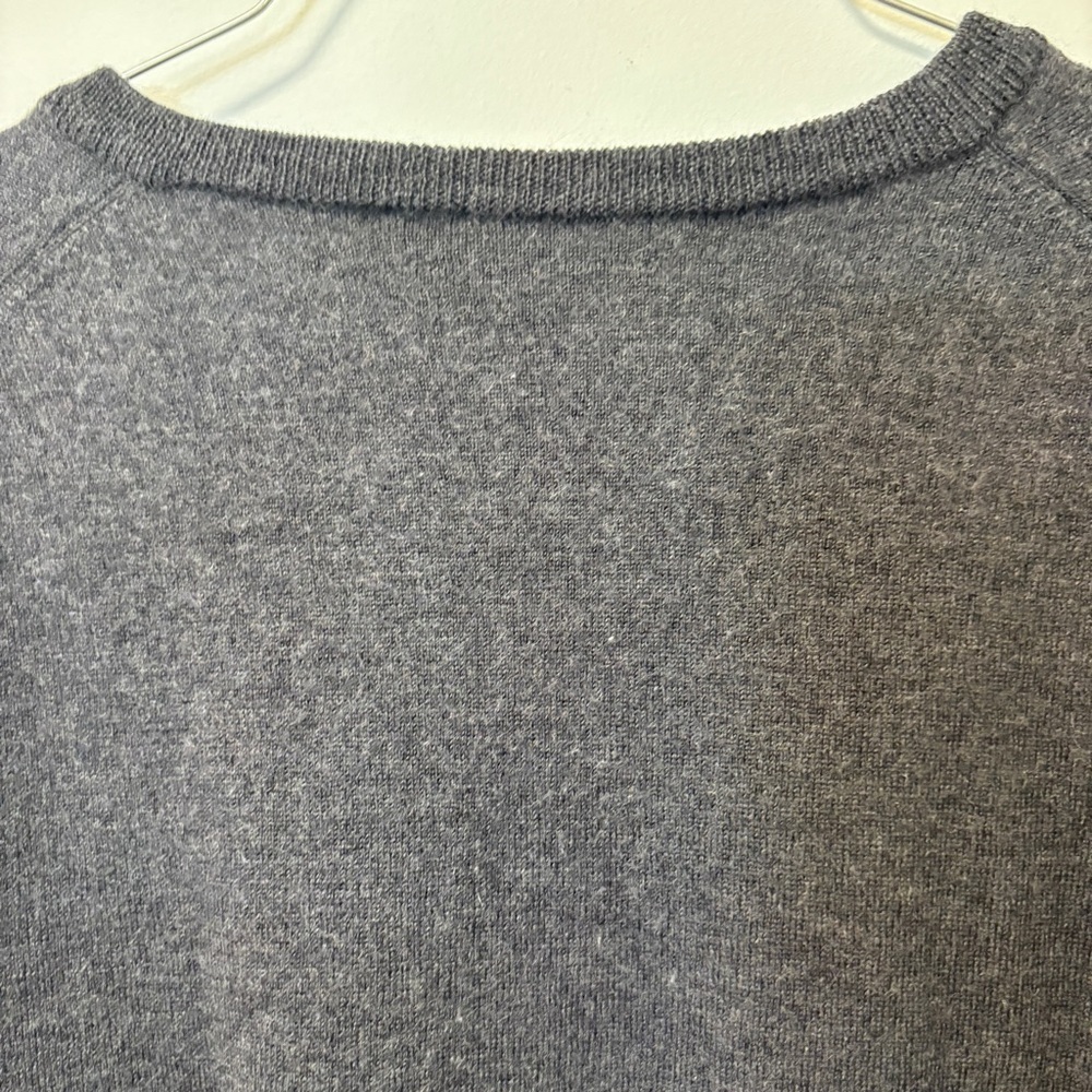 SIMONS 100% Wool V-Neck Sweater Dark Grey Size XXL Made in Italy - Picture 9 of 13